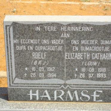 HARMSE B.R.J. 1912-1994 &amp; Elizabeth Catharina LOUW 1918-1995