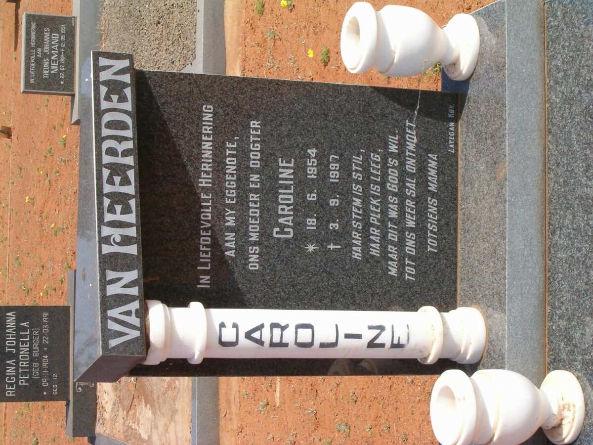 HEERDEN Caroline, van 1954-1997