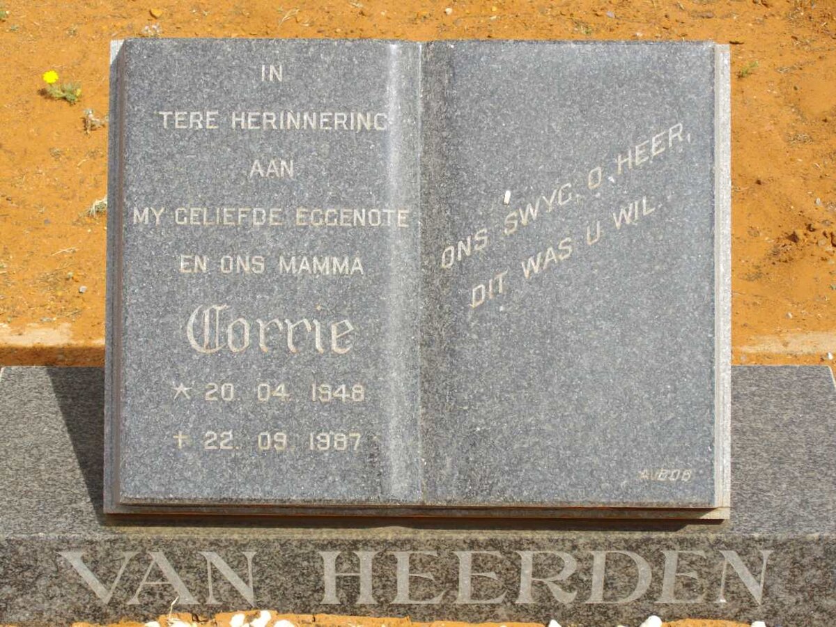 HEERDEN Corrie, van 1948-1987