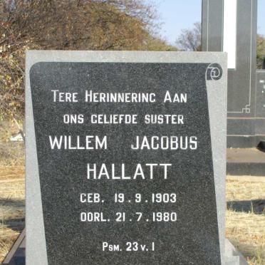 HALLATT Willem Jacobus 1903-1980