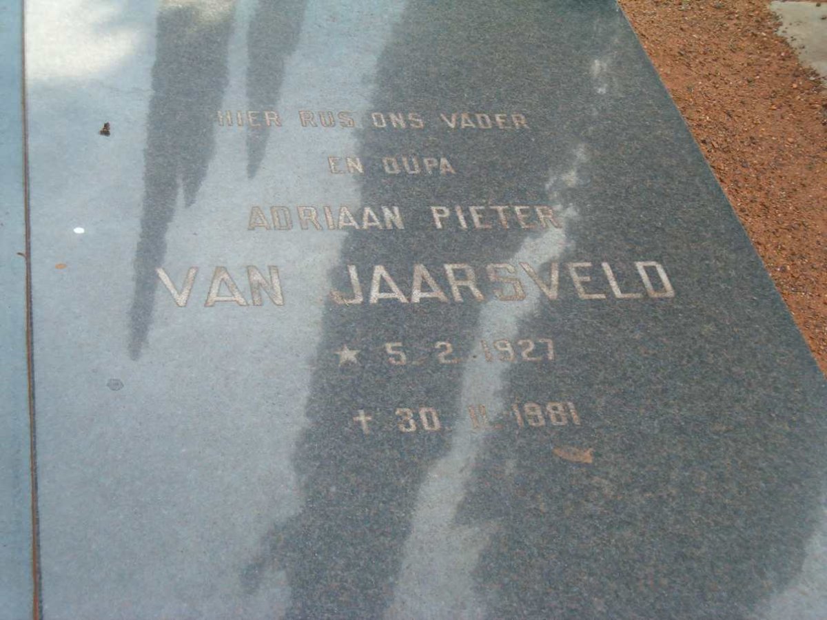 JAARSVELD Adriaan Pieter, van 1927-1981