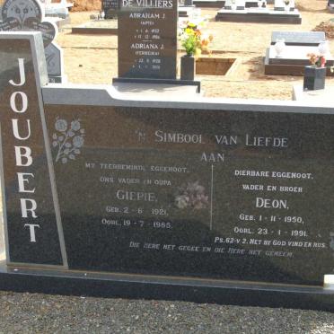 JOUBERT Giepie 1921-1985 :: JOUBERT Deon 1950-1991 