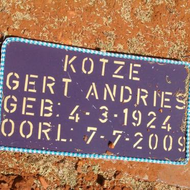 KOTZE Gert Andries 1924-2009