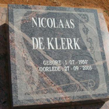 KLERK Nicolaas, de 1950-2005