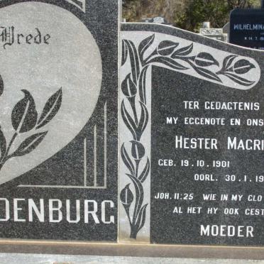 KRADENBURG Frederik J.J., van 1889-1985 &amp; Hester Magritha JACOBS 1901-1976