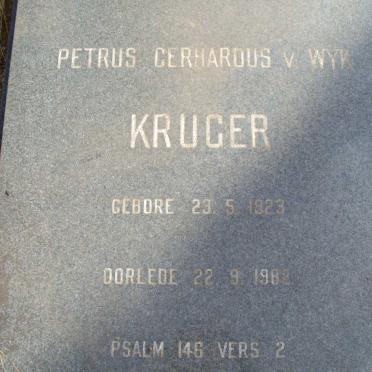 KRUGER Petrus Gerhardus v Wyk 1923-1982