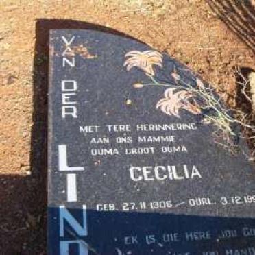 LINDE Cecilia, van der 1906-1997