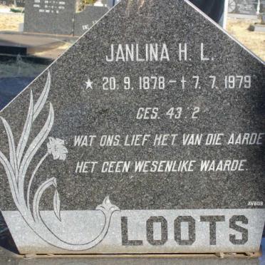 LOOTS Janlina H.L. 1878-1979
