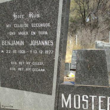 MOSTERT Benjamin Johannes 1921-1977
