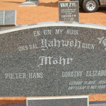 MÖHR Pieter Hans &amp; Dorothea Elizabeth 1936-1988