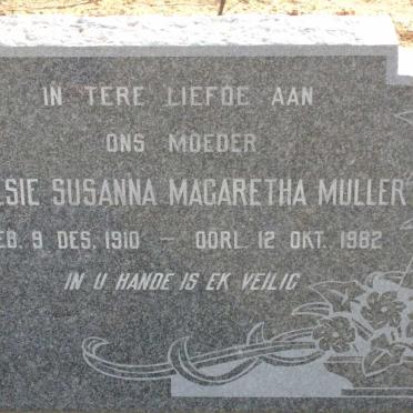 MULLER Elsie Susanna Margaretha 1910-1982