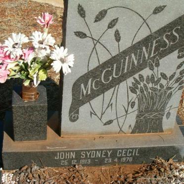MCGUINNESS John Sydney Cecil 1913-1970