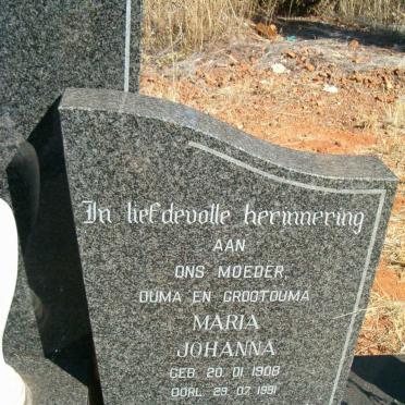 MANS Maria Johanna 1908-1991