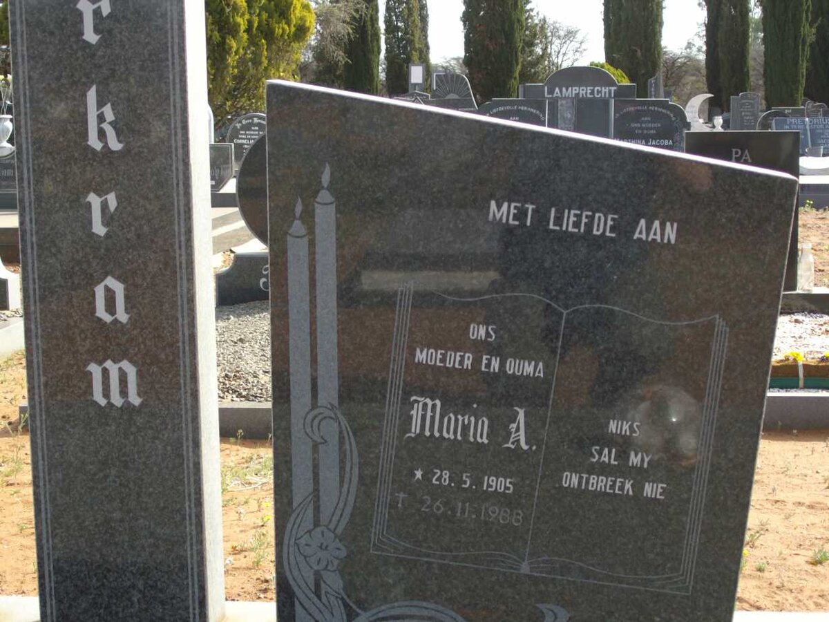 MARKRAM Maria A. 1905-1988