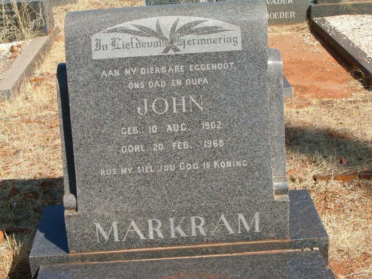 MARKRAM John 1902-1968
