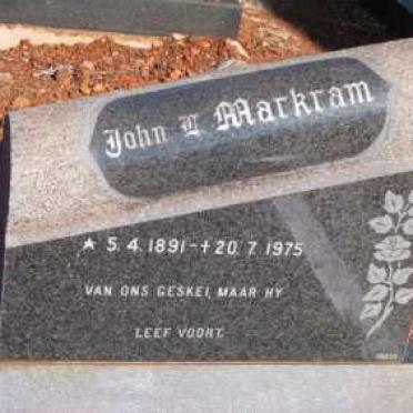 MARKRAM John M. 1891-1975