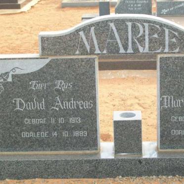 MAREE David Andreas 1913-1983 &amp; Margaretha Aletta 1920-1983