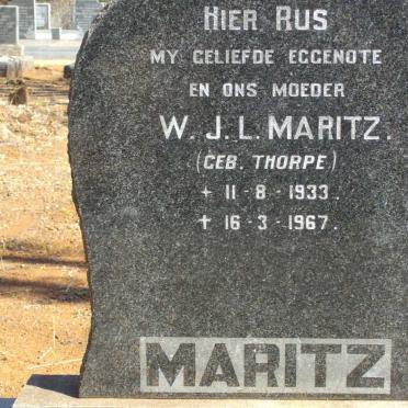 MARITZ W.J.L. nee THORPE 1933-1967