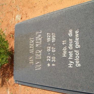 MERWE Jan Albert, van der 1927-1997