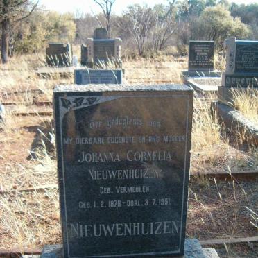 NIEUWENHUIZEN Johanna Cornelia nee VERMEULEN 1878-1951