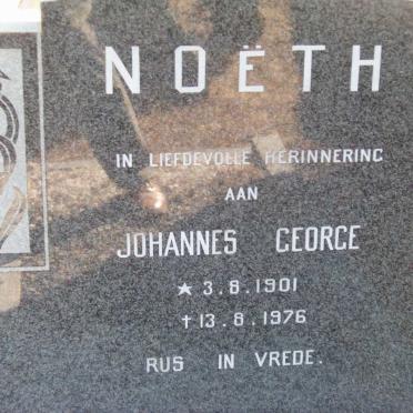NOETH Johannes George 1901-1976