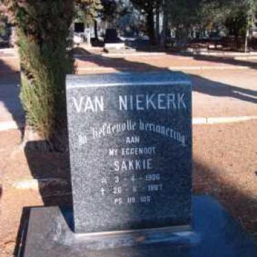NIEKERK Sakkie, van 1906-1987