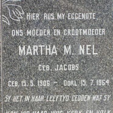 NEL Martha M. nee JACOBS 1906-1964