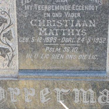 OPPERMAN Christiaan Matthys 1889-1952