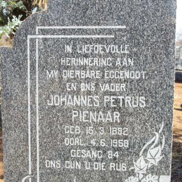 PIENAAR Johannes Petrus 1892-1958