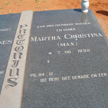 PRETORIUS Johannes Petrus 1932-2002 &amp; Martha Christina 1930-