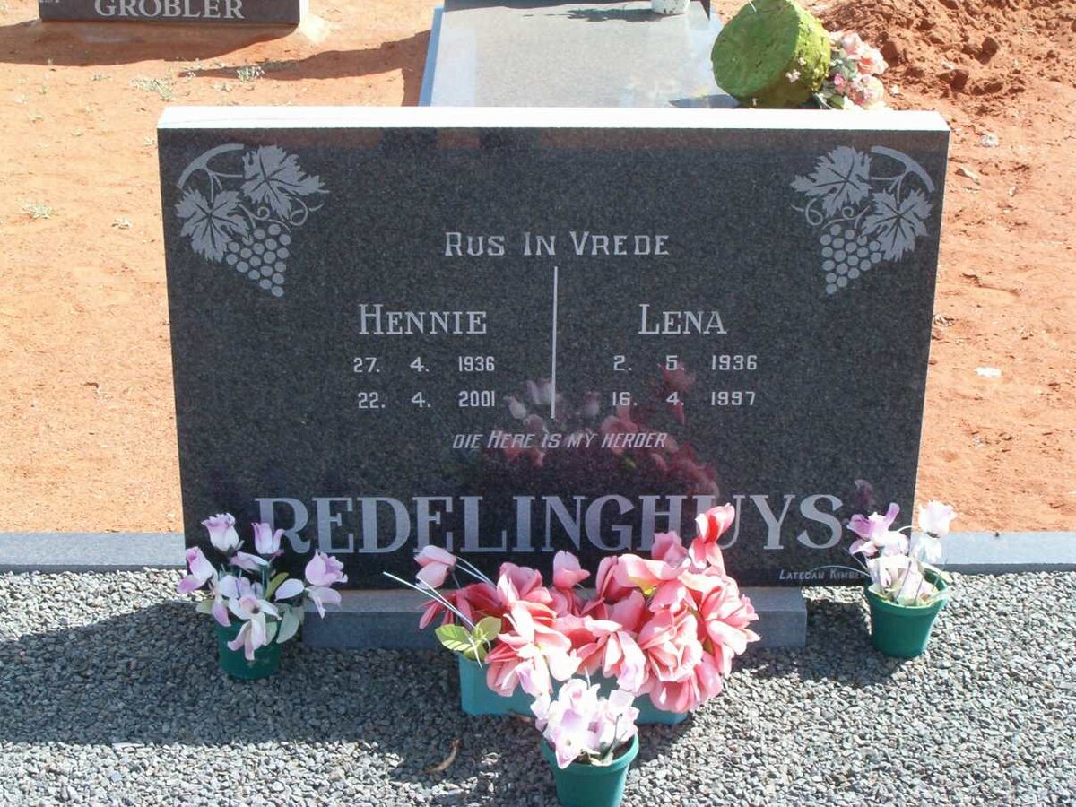 REDELINGHUYS Hennie 1936-2001 &amp; Lena 1936-1997