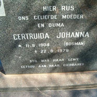ROOS Francois Johannes 1895-1976 &amp; Gertruida Johanna BOSMAN 1904-1978
