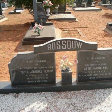 ROSSOUW Pieter Johannes Hendrik 1934-1986 &amp; Maria Magdalena 1938-2001 