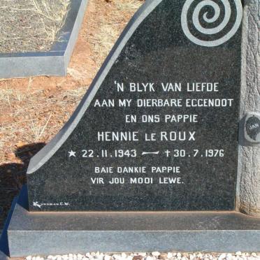 ROUX Hennie, le 1943-1976