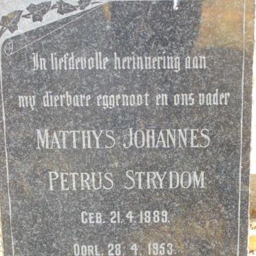 STRYDOM Matthys Johannes Petrus 1889-1953