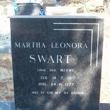SWART Martha Leonora nee VAN DER MERWE 1917-1977