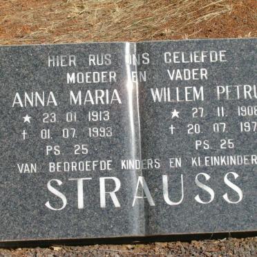 STRAUSS Willem Petrus 1908-1976 &amp; Anna Maria 1913-1993