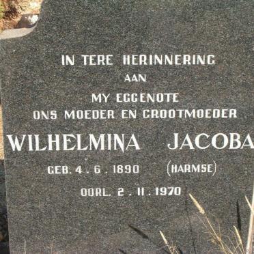 SWANEPOEL Wilhelmina Jacoba nee HARMSE 1890-1970
