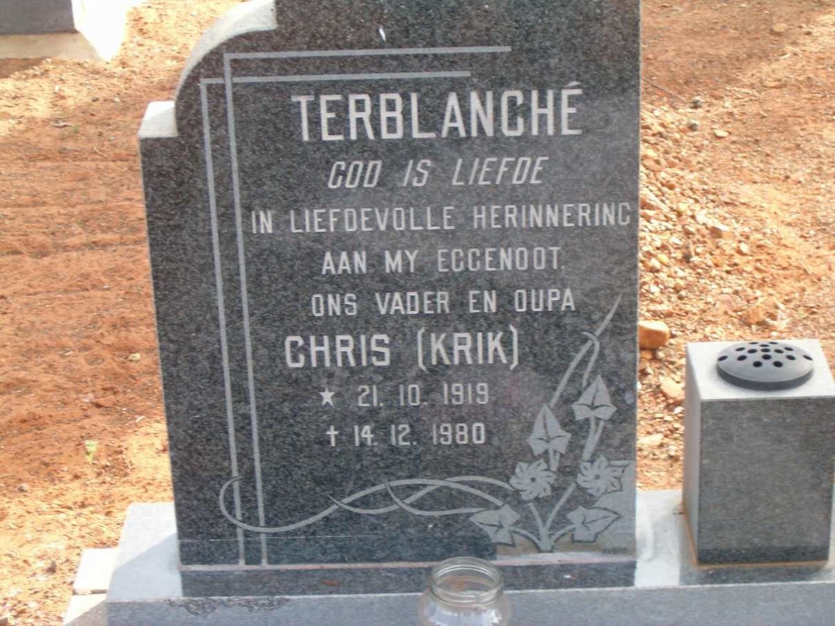 TERBLANCHÉ Chris 1919-1980