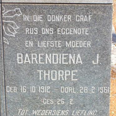 THORPE Barendiena J. 1912-1961