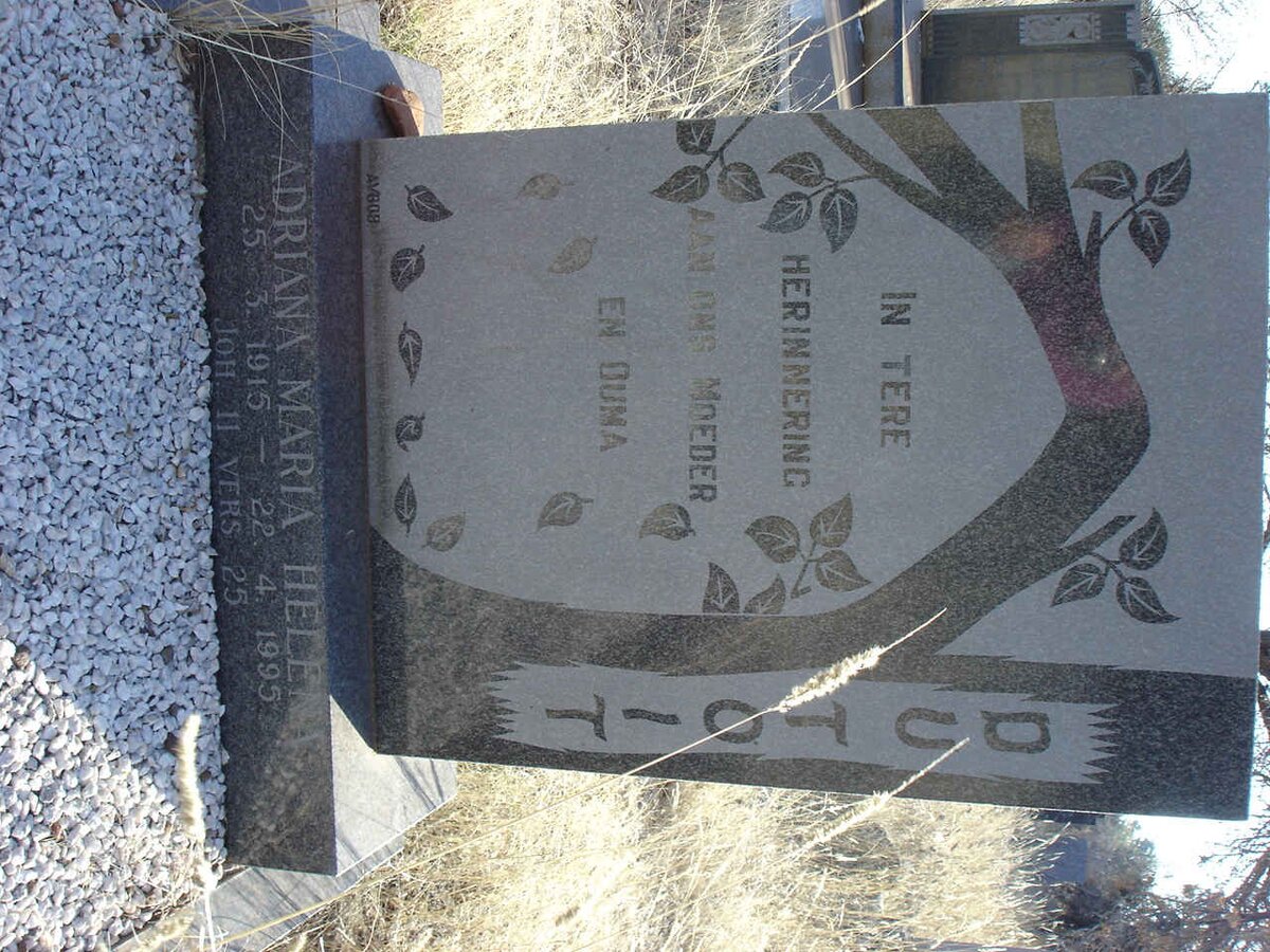 TOIT Adriana Maria Helena, du 1915-1995