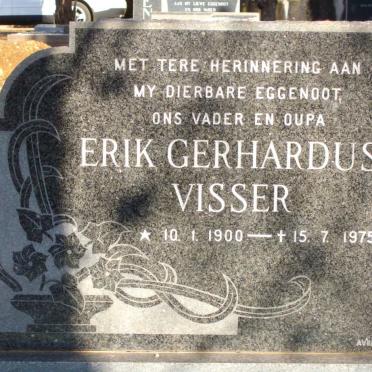 VISSER Erik Gerhardus 1900-1975