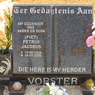 VORSTER Petrus Jacobus 1926-2005