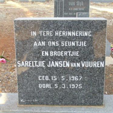 VUUREN Sareltjie, Jansen van 1967-1975