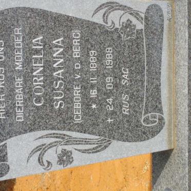 VILJOEN Cornelia Susanna neé V.D. BERG 1889-1988