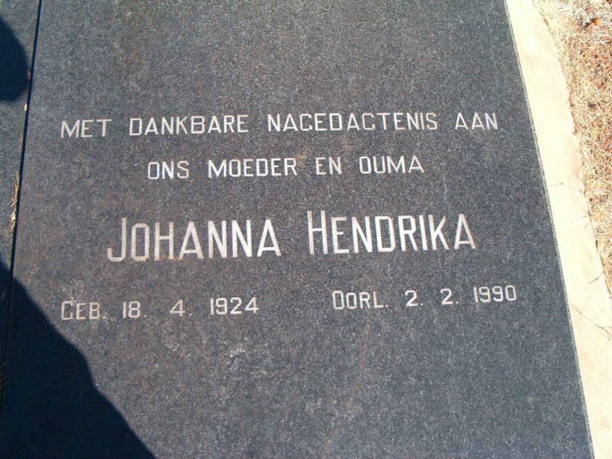 WIID Johanna Hendrika 1924-1990