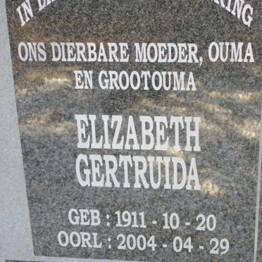 WAAL Elizabeth Gertruida, de 1911-2004
