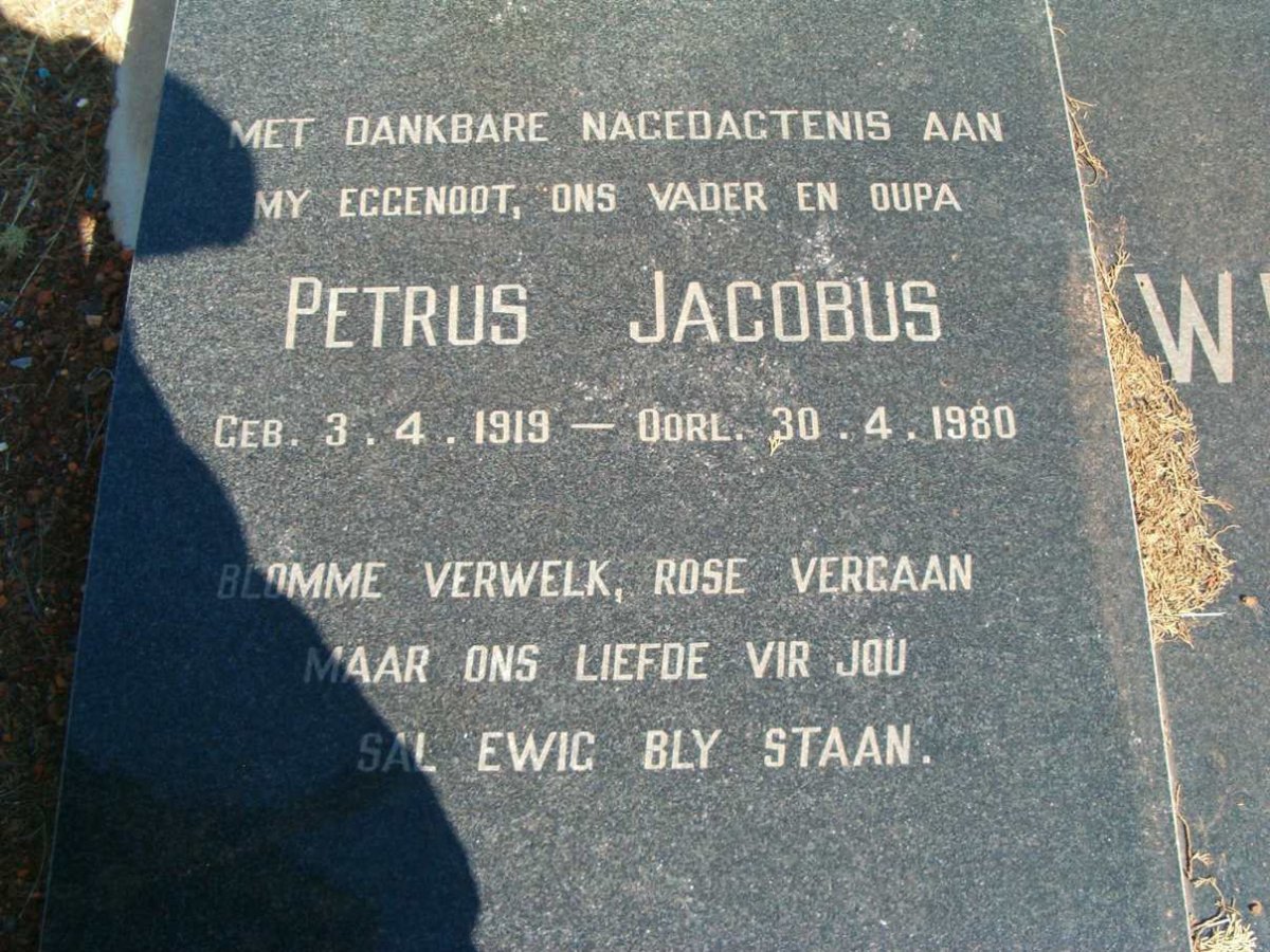 WIID Petrus Jacobus 1919-1980