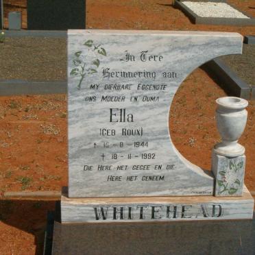 WHITEHEAD Ella nee ROUX 1944-1992