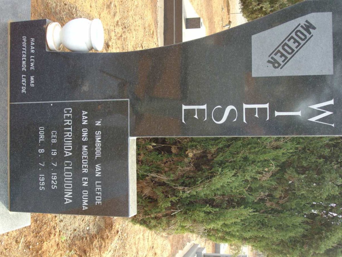 WIESE Gertruida Gloudina 1925-1995